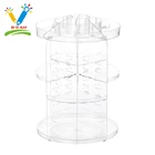Eco Friendly Small Quantity MOQ OEM ODM Concise 360 Rotating Acrylic Cosmetic Makeup Organizer Detachable Jewelry Box
