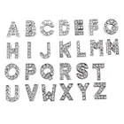 Customized Silicone bracelets Wristband With A-Z Slide letters Charm DIY Personalized PU Leather