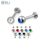 316L Surgical Steel Externally Threaded Lip Piercing Jewelry Labret Monroe with Special Cone