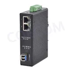 100M Fiber Optical Media Converter WDM Media Converter Fiber Optic AC DC 1*SC Fibre to 2*RJ45 Copper Connector
