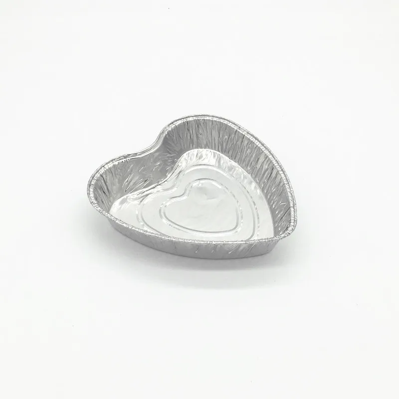 product tia qb13 artistic design aluminum foil pan heart shaped baking pan non stick foil pan for gourmet cake baking-1