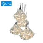 4W 100V 240V 5 Bulb Dining Room Clear Glass Decorative Pendant Lights Hot Sale Led Modern Design Hanging Lights