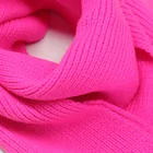 Acrylic Scarf 100% Acrylic Rose Red Solid Plain Knit Girl Scarf