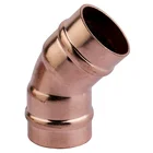 HVAC OEM Plumbing Welding Wholesale Solder Ring 45 Degree Elbow Copper Pipes Fitting