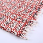 good quality womens yarn dyed jacquard luxury knitted garment fabric with silver lurex