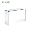 Modern Bending Glass Console Table in Clear Color