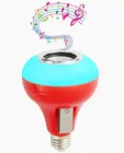 E27 remote control RGB music led bulb speaker with USB flash disk