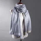 Hot selling winter loose new design wool women shawl and scarf