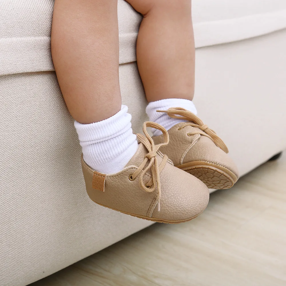2020 Leisure Style Pure Color Antiskid TPR Sole Baby Shoes New Born Walking Baby Shoes manufacture