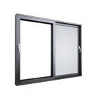 Reaching Free Design Aluminum Framed Sliding Glass Window with Mosquito Net Screen