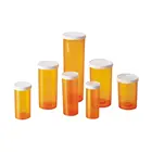 6DR to 60DR 6 8 10 13 16 20 30 40 60 Dram Plastic Amber Rx Vials with Non Lock Snap Cap from China Factory