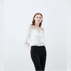 European sexy woman shirts perspective off shoulder top fashion women clothing