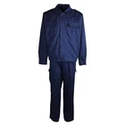 Men's Long Sleeve Twill Coverall Work Wear Uniform In Dark Blue