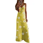 2020 new daisy printed slim sling casual long dress