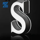 ZZC offer acrylic frontlit led channel letters shop letter signage led 3d clear acrylic letters wholesale