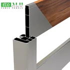 ECO ALU gates aluminum fences for villa used privacy garden pool lattice slat black aluminum composite fence panels