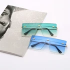 Hot Sell Sunglasses 2020 Square Latest Oversized Women Frameless Sunglasses