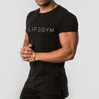 2020 Mens Best Sale Athletic Wear Fitness 95% Cotton 5% Elastane T Shirt Scoop Neck T Shirt For Men