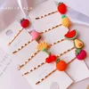 wholesale Latest korea colorful fashion fruit lovely cute hairpin for women girl baby kids