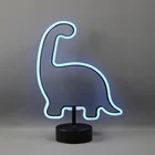 customized design multicolor black metal kids dinosaur desk night led neon lamp