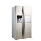 Frost free side by side refrigerator with ice and water