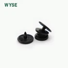 custom made garment 4 parts plastic black spring snap button for garment accessories