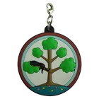 Personalize bag charm keyrings creative soft pvc roundness big tree rubber keyrings