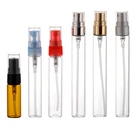 perfume spray bottles 10ml screw neck glass bottle metal pump plastic cap