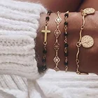 Bracelet Shell Retro Hollow Moon Metal Bracelet Pearl Shell Chain Chain Woven Gravel Star Bracelet