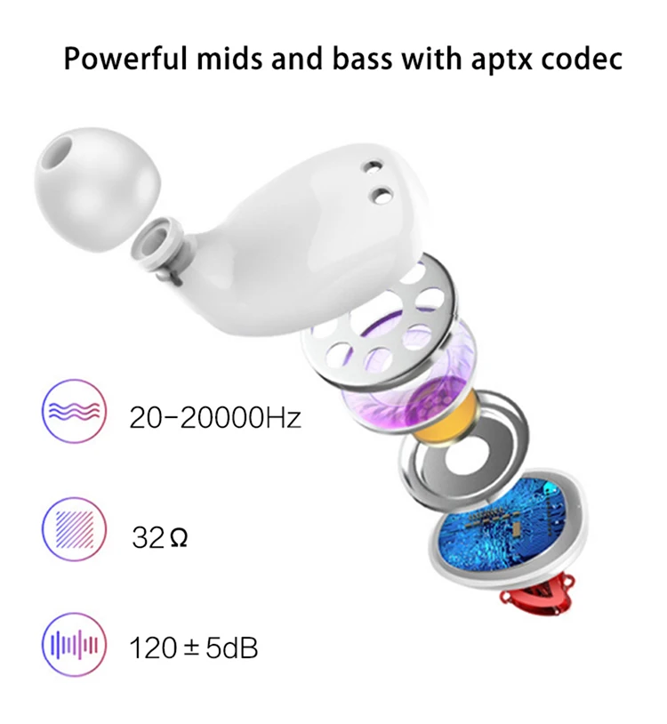 ture wireless portable music bluetooths earphone - ANKUX.COM