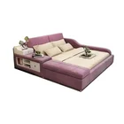 Bed Woodmodernmodern King Size Queen Platform Drawers Twin Double Wooden Single Upholstered Frame Frames Tufted Storage Bed