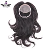 Wholesale mono base with fishnet hair pieces replacement virgin european human hair topper for women