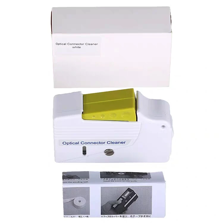 Fiber optical connector cleaner box wiping tools FTTH standard cassette cleaner cleaning tool for SC ST/FC
