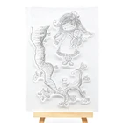 Hot Selling Manufacturer High Quality clear stamps for card making Tree root girl