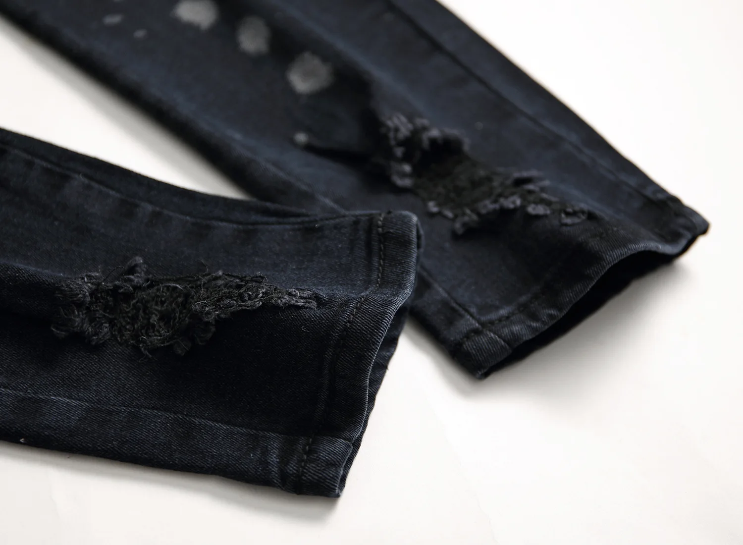 High Quality Denim Patch Skinny Biker Jean Men Denim Jeans Straight Spandex / Cotton Customized Designs Offers Custom Label
