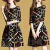 2019 hot-selling fashion printing half sleeve girl dress