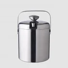 Factory Direct 1.3L champagne wine cooler ice bucket stainless steel with handle