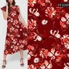 Blooming wine series factory direct marketing original design of polyester chiffon digital printing fabrics