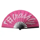 Rainbow Folding Hand Fan Bamboo Oxford Large Folding Hand Fan
