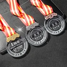 Sport Trophy Award Ribbon Glass Crystal Medal