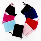small pink gift drawstring jewelry bags with logo custom, Custom jewelry packaging bag velvet jewelry pouch