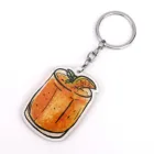Hot sale VOGRACE cheap customized cartoon anime acrylic keychain printed plastic clear key ring custom logo keychain