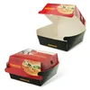 High Quality disposable recycled cardboard brown kraft paper burger/noodle/bread /pizza/ burger take away box design
