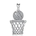 925 sterling silver fashion jewelry man hip hop basketball pendant necklace