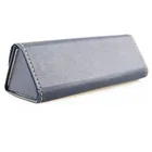 TOP10 Custom LOGO Leather Triangle Eyewear Box pouch glasses case sunglasses Folding Sunglass Case