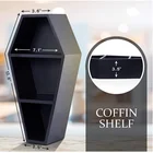 Wood Wood Easter Halloween Decorations Oddities Multi-function Universal Black Smooth Wood Coffin Shelf