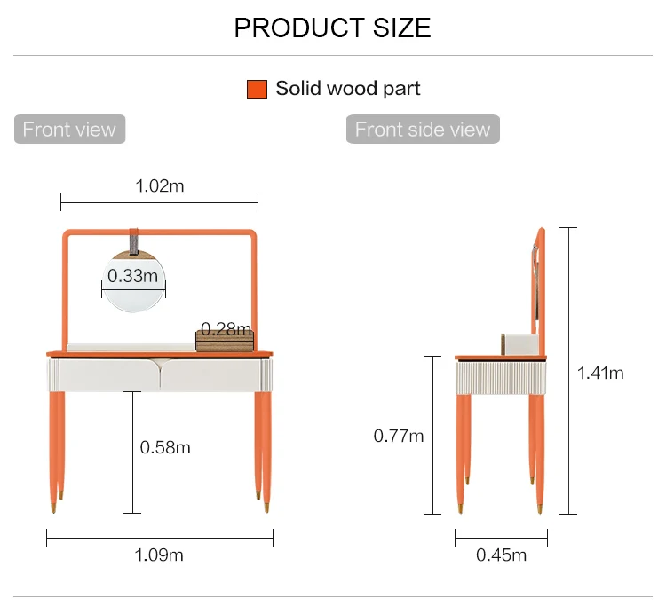 3 7 8 Drawers Wide Wooden Luxury Silver Desk Hair Make Up Mirror Chest Dresser Set For Bedroom