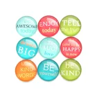 30mm Home decor fridge sticker letter inspirational quote magnets
