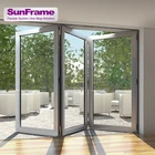 Sun Frame aluminium doors windows room folding aluminium sliding glass door