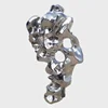 Taihu Lake Stone Stainless Steel Abstract Sculpture